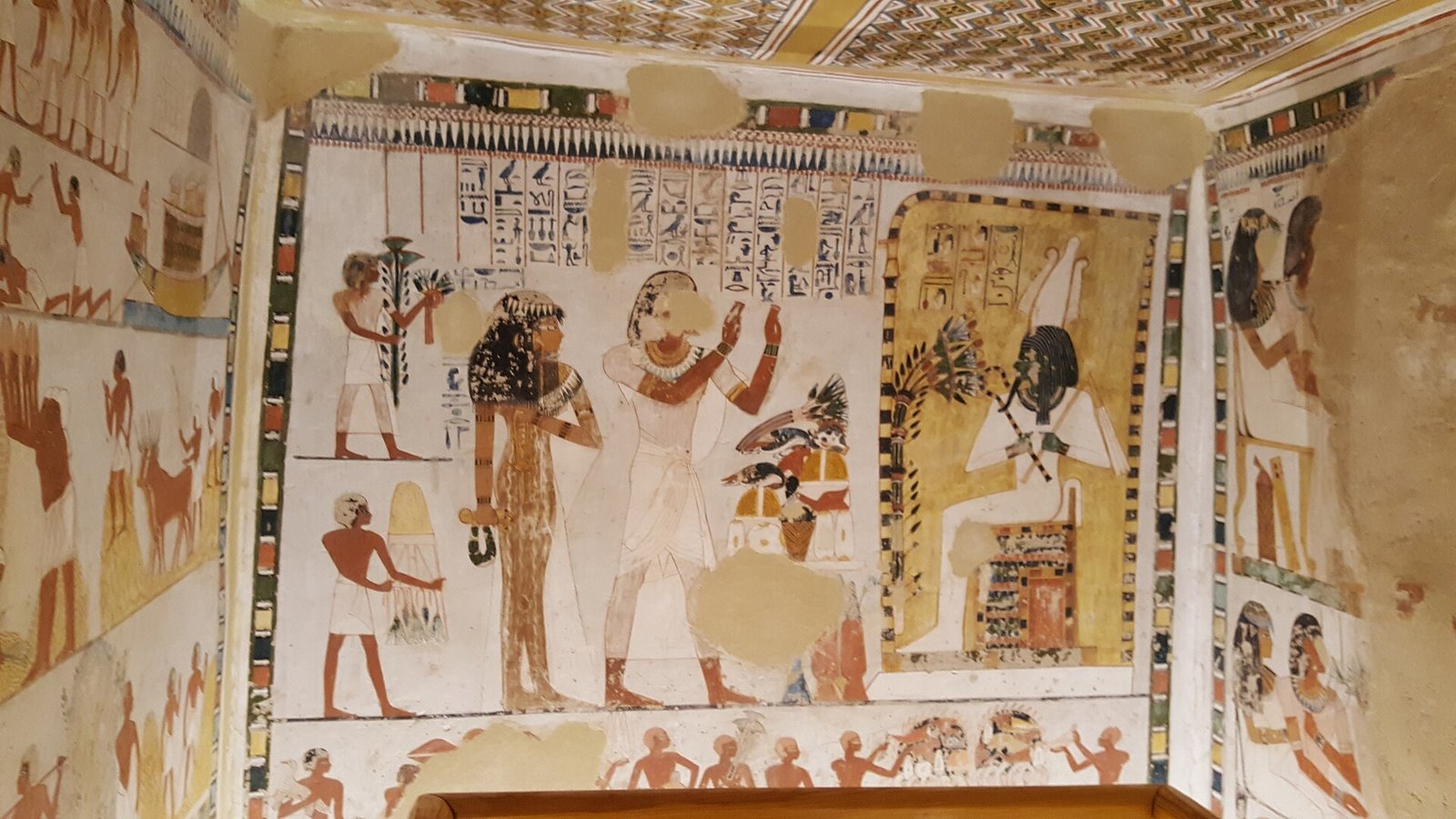 I colori conservati degli affreschi della tomba di Ramose